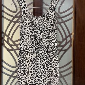 Stretchy Animal Print Mini Dress