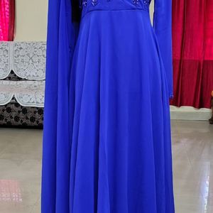 blue party wear dress