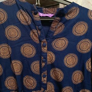 Blue Up And Down Kurti