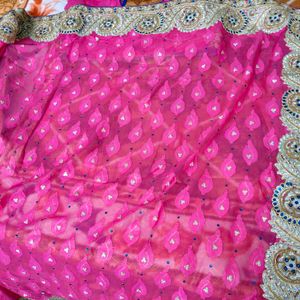 Women Heavy Stone Work Saree