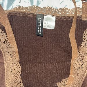 H&M Brown Lace Cami Top