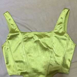 H&M Green Corset Top