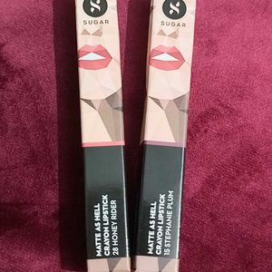 2 Combo Sugar Matte Hell Crayon Lipstick Only 499/