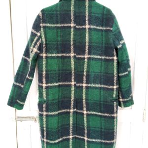 K-Club  Plaid Overcoat