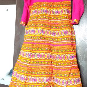 Multicolored Decent Kurta In Cotton