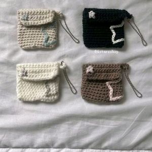 Cute Crochet Pouch Or Earphone Case