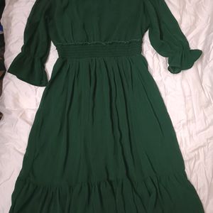 Green Colour Dress For Ladies