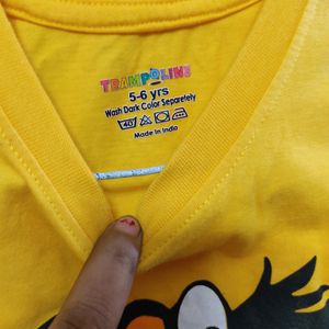 Yellow T Shirt For Kids