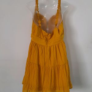 Forever21 Mustard Casual Dress (Women's)