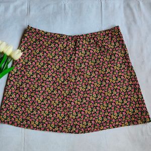 MANGO Branded Floral Skirt