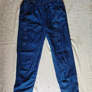 Dark Blue Paperbag Jeans