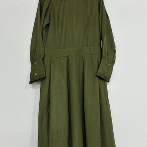 Olive Green Beautiful Modest Dress