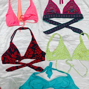 Combo Of 5 Branded Halter Neck Bra