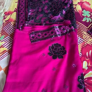 Magenta Saree