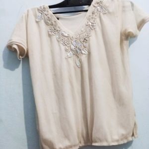 Girl'S Top White Colour