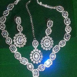 American Diamond Jewellery Set