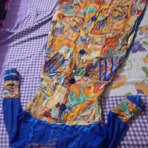 Chiffon  Kurti With Kalam kari Art