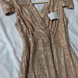 Gold Sequinned Cocktail Dress