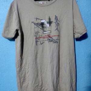 Headway Biege Tshirt printed