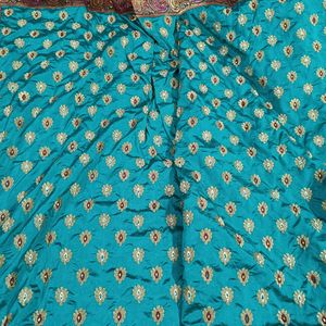 New Semi Silk Saree With Embroidery Work