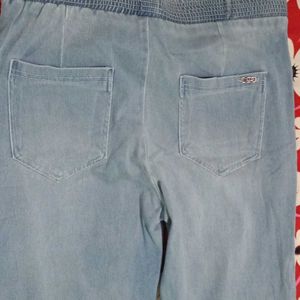 Denim Jeans Trouser Flared Light Blue Colour