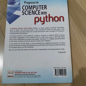 Progress In Computer Science with Python