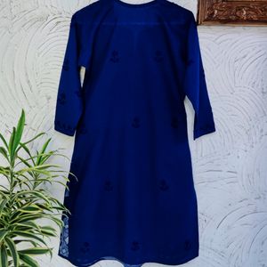 Chikan Embroidery Short Kurti