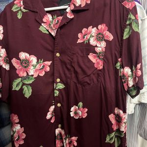 Floral shirt.