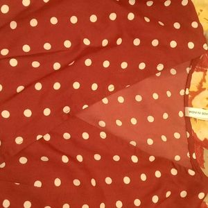 Red Polka Dot Short Kurti