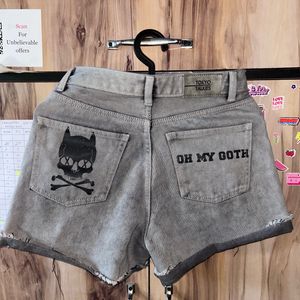 I Am Selling My Goth Denim Shorts