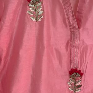 Pink Kurti With Jacket