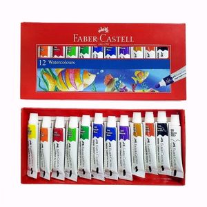 12 Watercolor Tube Paint Colours Set Faber Castell