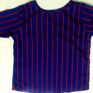 Dark Blue And Red Colour Top Not Used