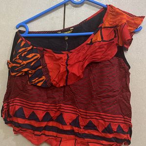 Orange Global Desi Crop Top Brand New