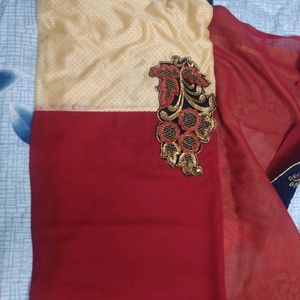 Double Colour Designer Saree