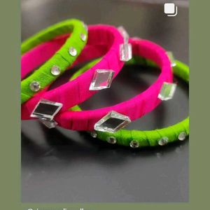 Mirror Work Bangles 💚💗