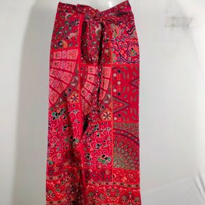 Multicolour Printed wrapped skirt (Women's)