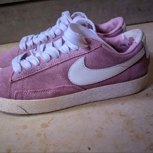 Pink Suede Nike Blazer Low