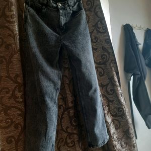 Charcoal Colour Jeans For Womens