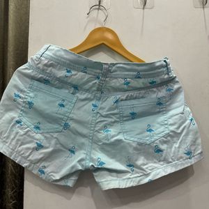 Sky Blue Short Denim Pant