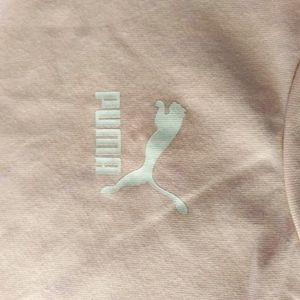 Puma Cropped Workout T Shirt (Baby Pink)