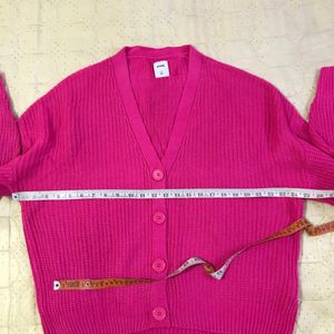 Fuschia Pink Cardigan Fits M-XL