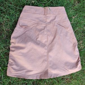 Brown Mini Skirt For Everyday Wear