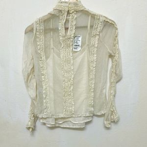 Trendy New Cream Vintage Top For Women