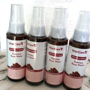 WISHCARE Kannauj Rose Water Pack Of 4