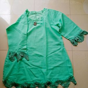 TEAL BLUE COLOUR TOP