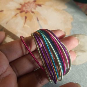 Multicoloured Bracelet Stack