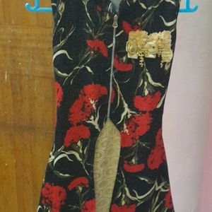 Girls Designer  Kurti With  Attached Shrug