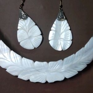 Shell Necklace and Earrings