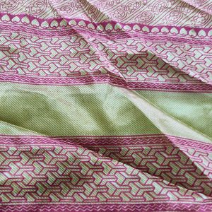 😍New Beautiful Pink Saree😍